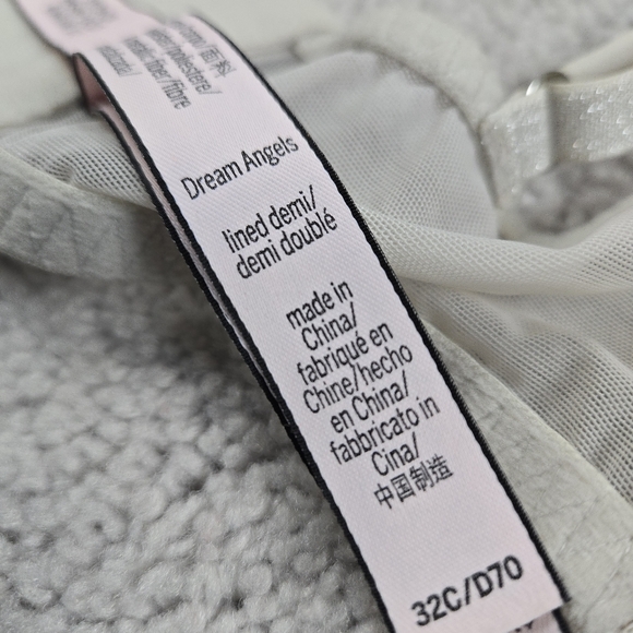 Victoria's Secret Dream Angels 32C High Neck Lace Demi champagne gold Metallic - Picture 6 of 9